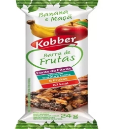 Imagem de capa de Barra De Fruta Kobber 12 X 24g Banana E Maca