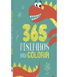 Imagem de capa de Livro 365 Desenhos Para Colorir Dino Verde